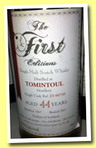 Tomintoul 44 yo 1967/2011 (50.9%, The First Editions, cask ref #ES 007/01)